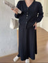 Winter Button Down Cardigan With Skirts Sets